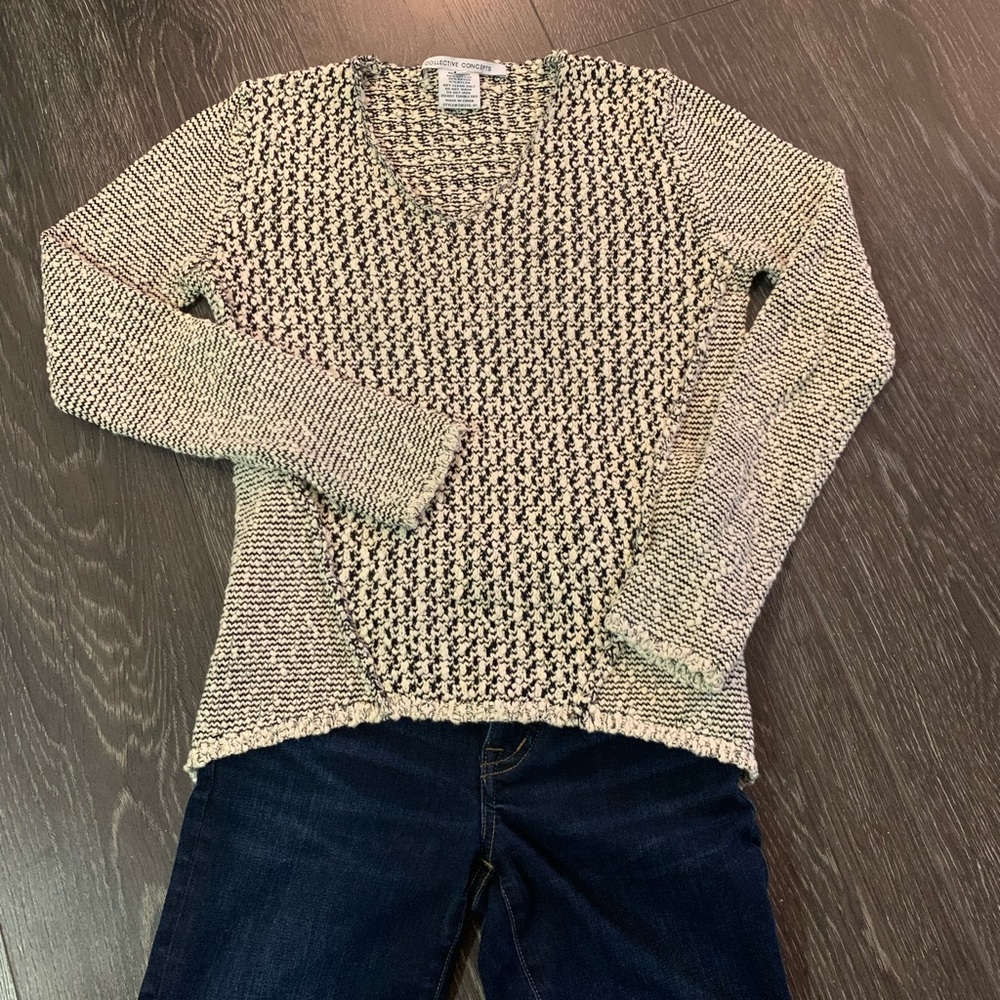 Collective concepts black and white sweater